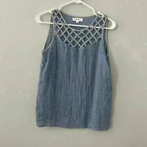 THML Chambray Tank with Neck Detail Size XS